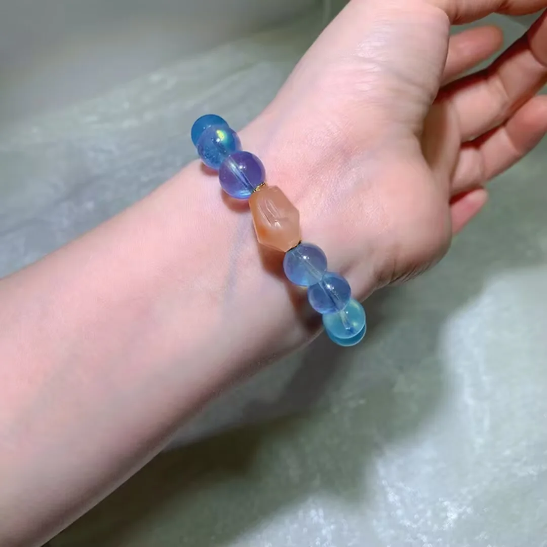 天然海蓝宝手链(11.5mm) — 细节图