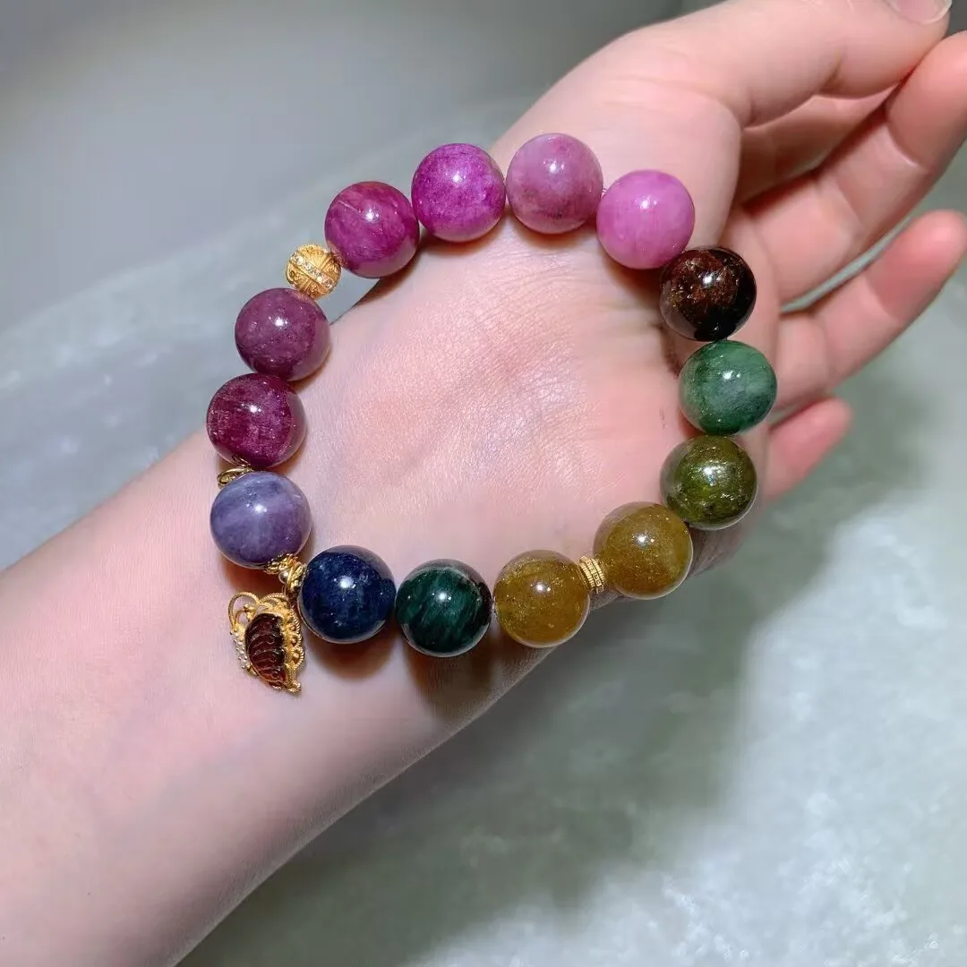天然糖果碧玺手链(约 13mm)