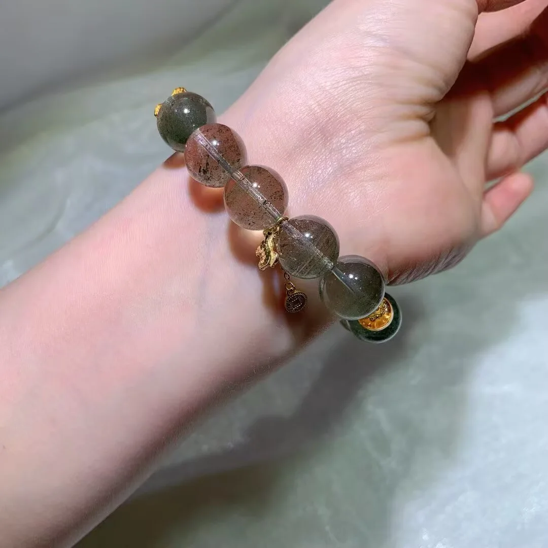 天然绿幽灵手链（14.3mm） — 细节图