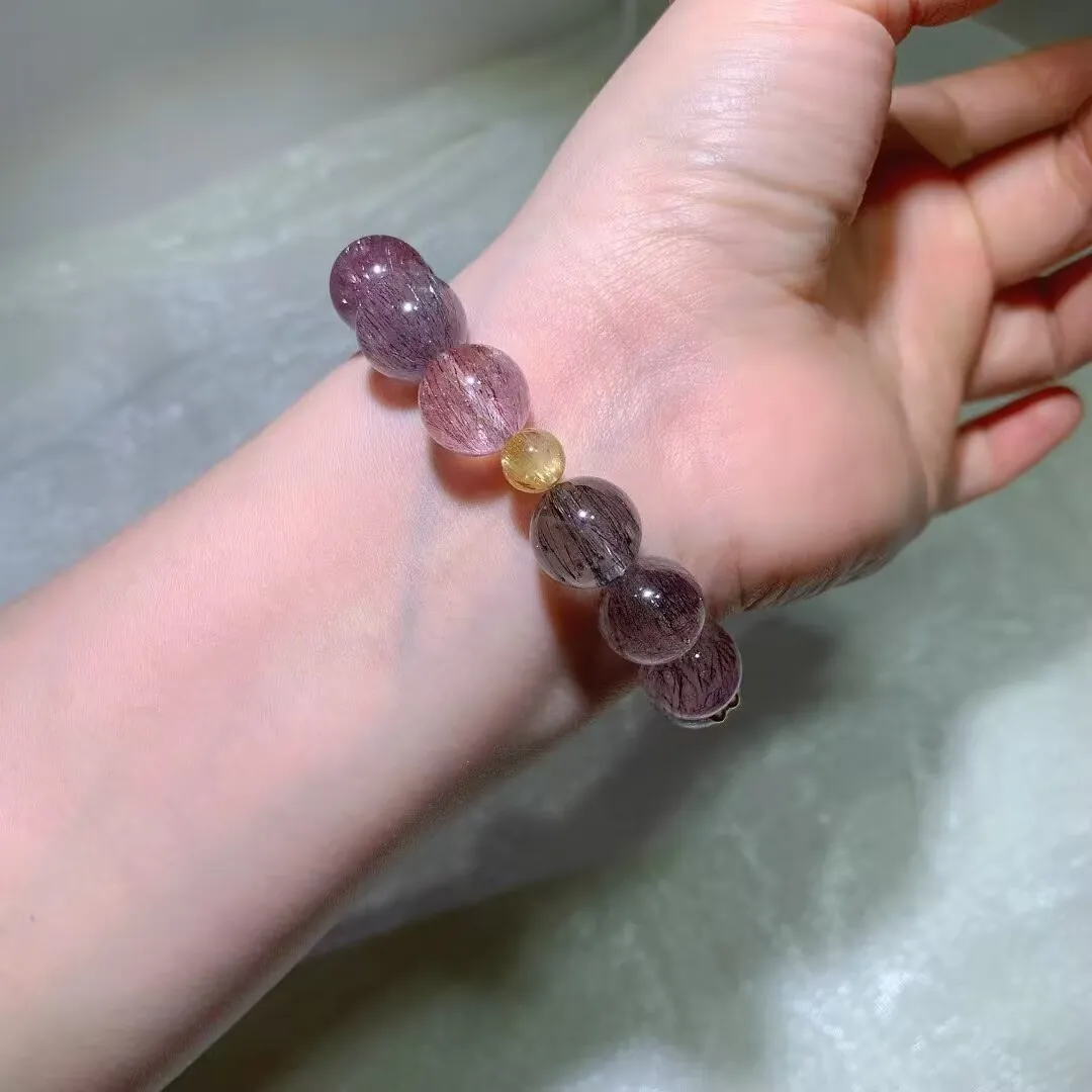 天然超七水晶手串(14.3mm) — 细节图